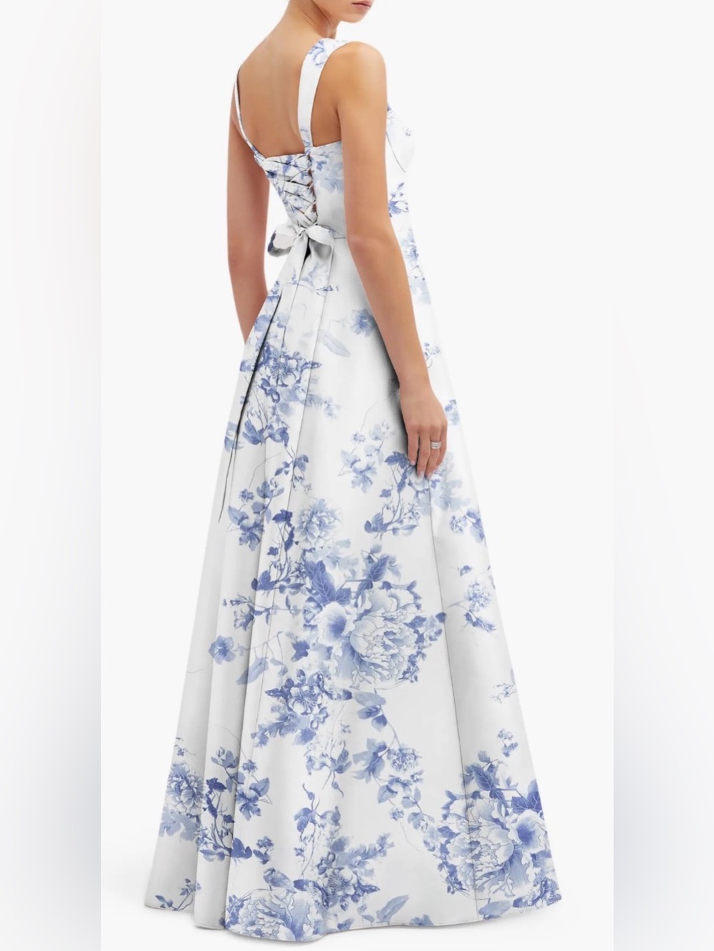 NEW ALFRED SUNG Floral Lace Up A-Line Gown Sz 10 - Picture 2 of 8